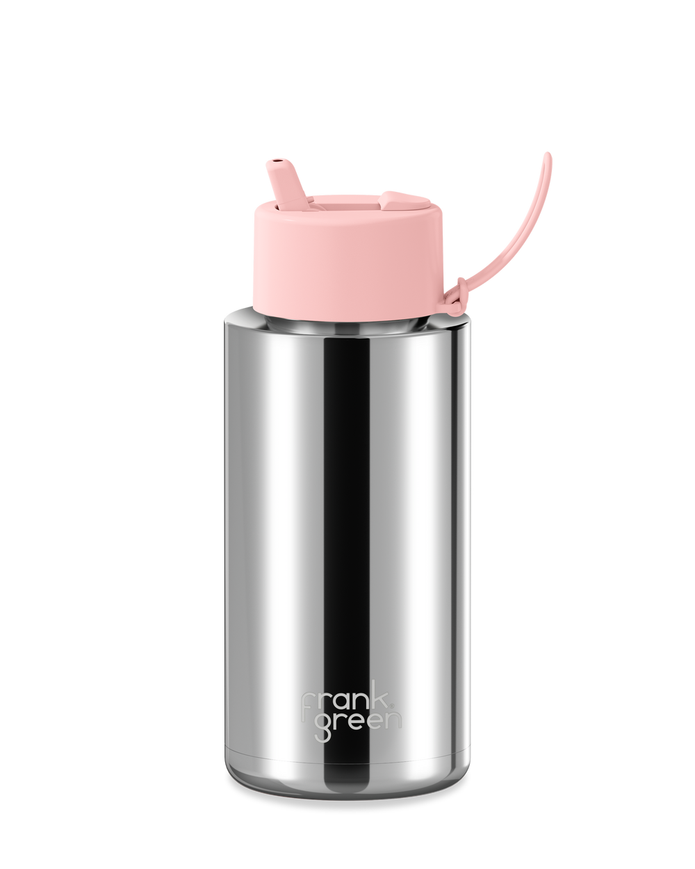 Ceramic Reusable Bottle - 34oz / 1,000ml - Chrome Silver