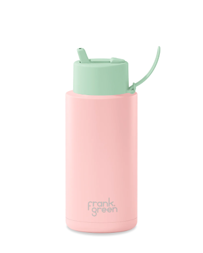 Customisable Ceramic Reusable Bottle (for Gift Sets) - 34oz / 1,000ml - Blushed / Mint Gelato