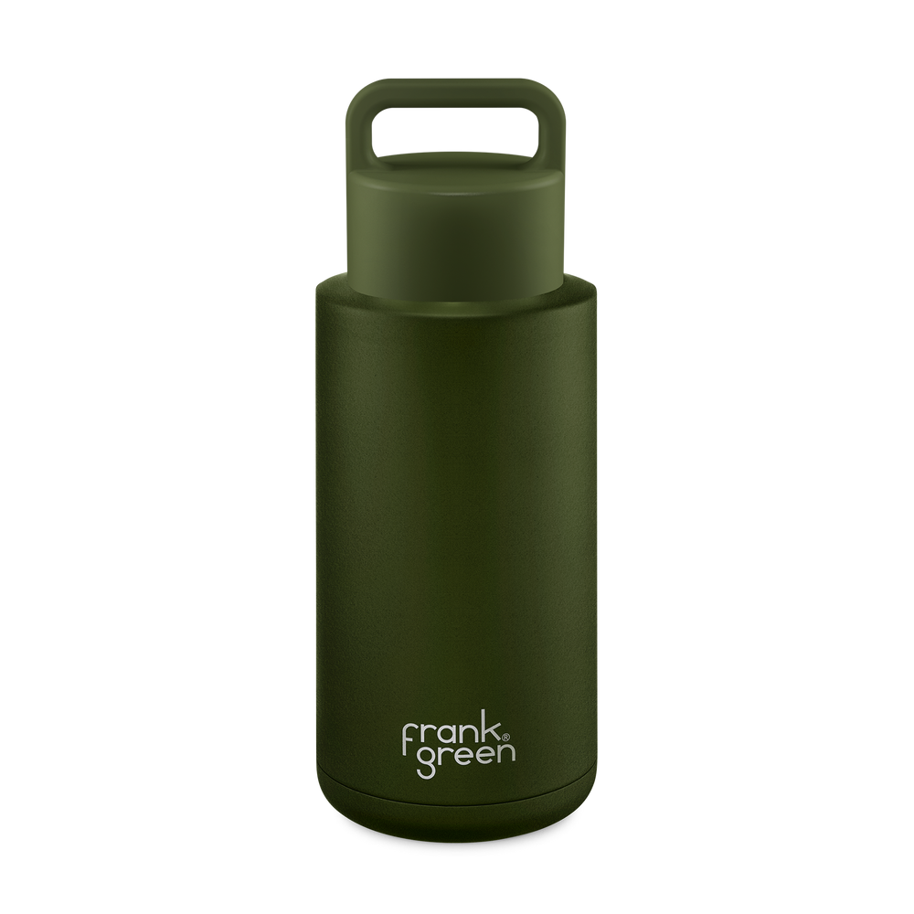 Ceramic Reusable Bottle (Grip Finish) with Grip Lid - 34oz / 1,000ml