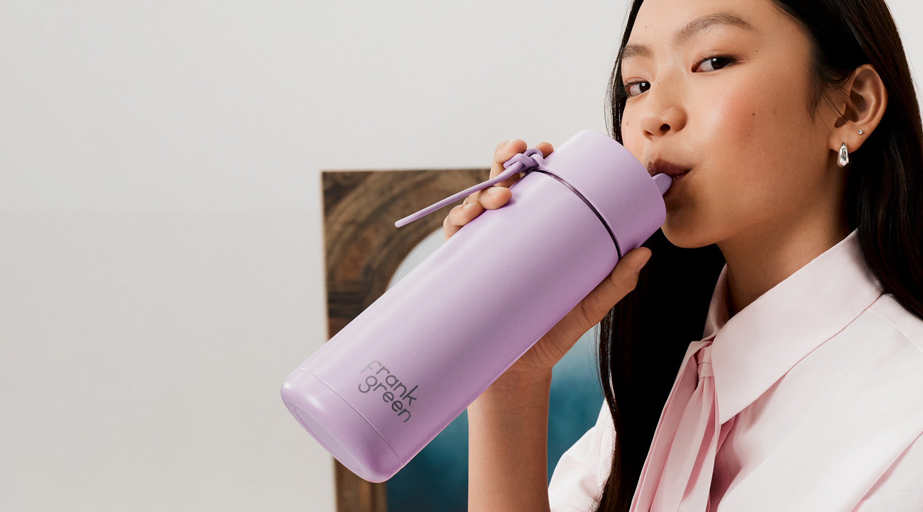 NOśWEA/Natural Lag touch bottle 20oz Bottle with Flip Straw Lid – frank green Australia