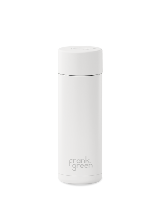 20oz reusable water bottle with Button Lid in Cloud