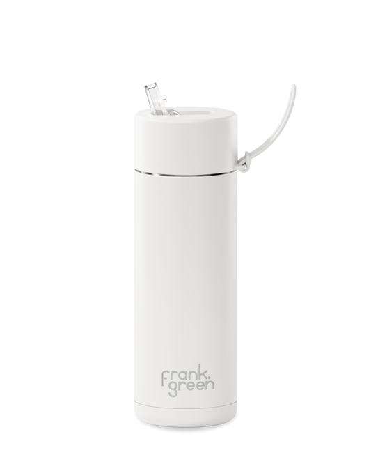 20oz reusable water bottle with Straw Lid in Cloud