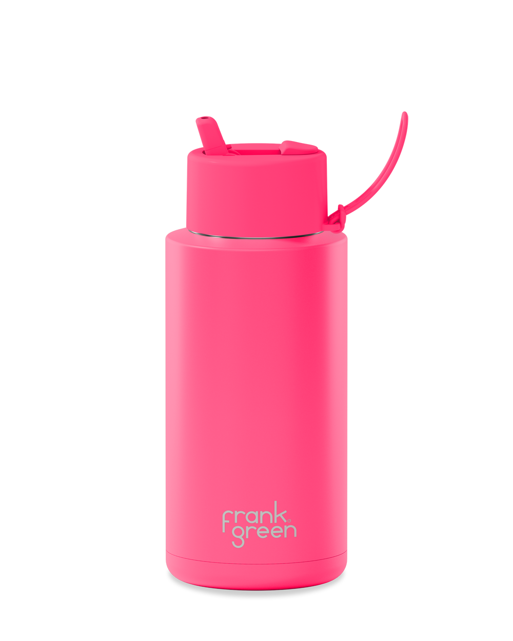 Ceramic Reusable Bottle - 34oz / 1,000ml - Neon Pink