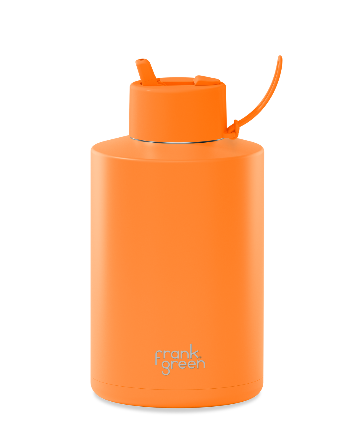 Ceramic Reusable Bottle - 68oz / 2,000ml - Neon Orange