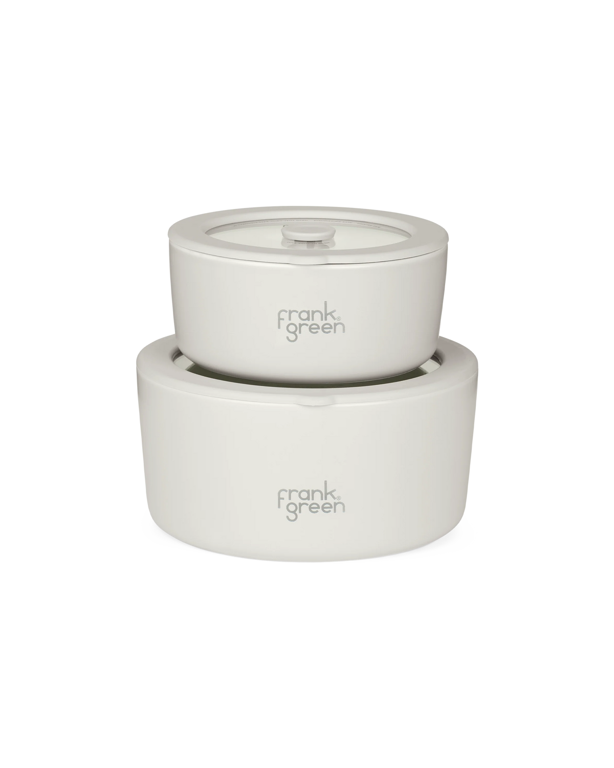 Porcelain Bowls with Glass Lids (2 Pack) - 700ml & 1500ml