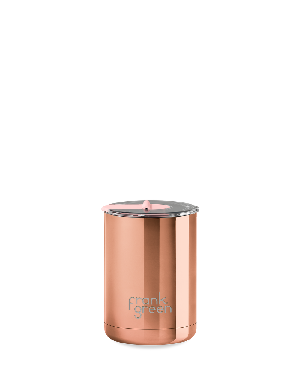 12oz Ceramic Coffee Cup with Hinged Screw Lid Rose Gold