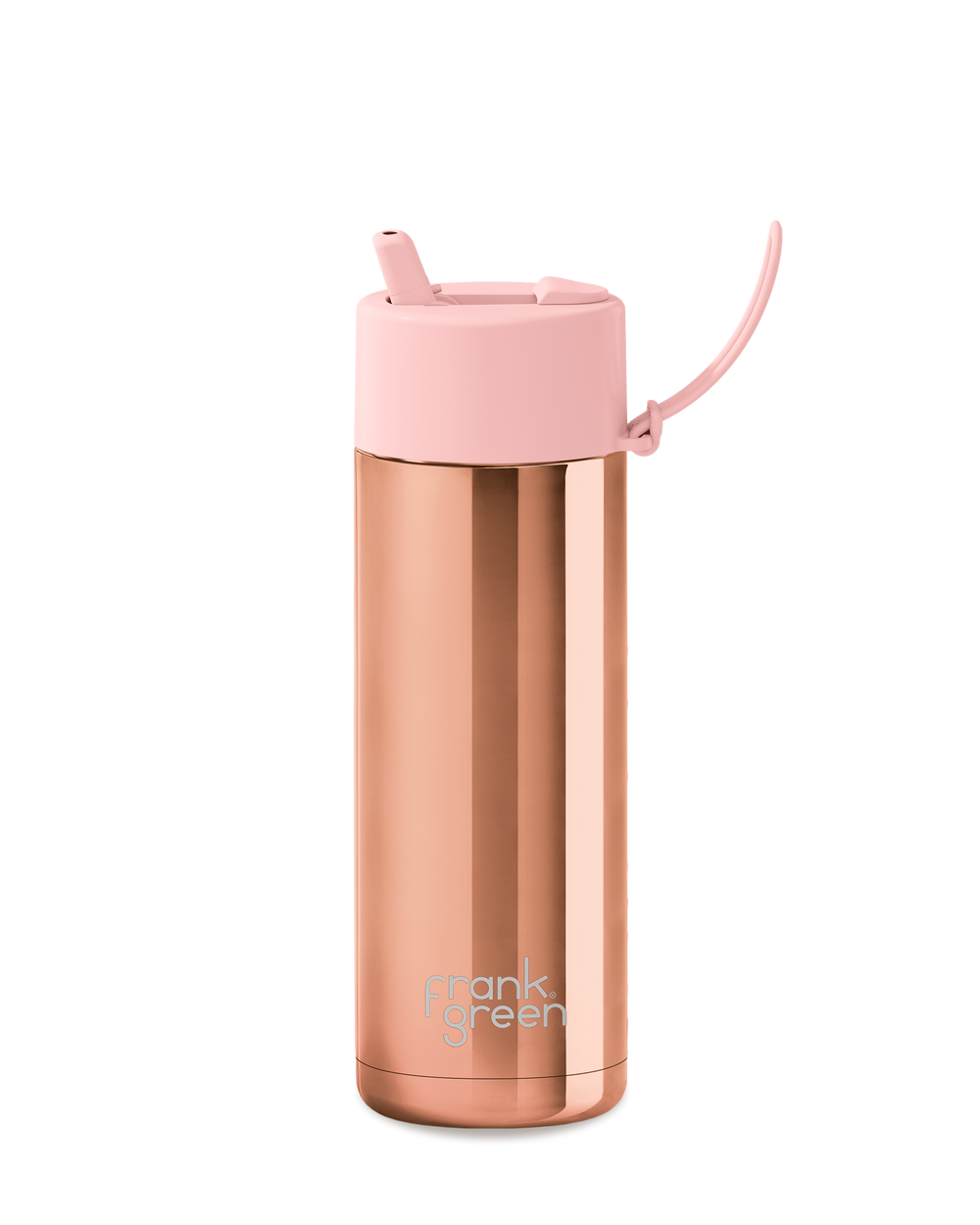 20oz Stainless Steel Ceramic Reusable Bottle Rose Gold with Flip Straw Lid Blushed