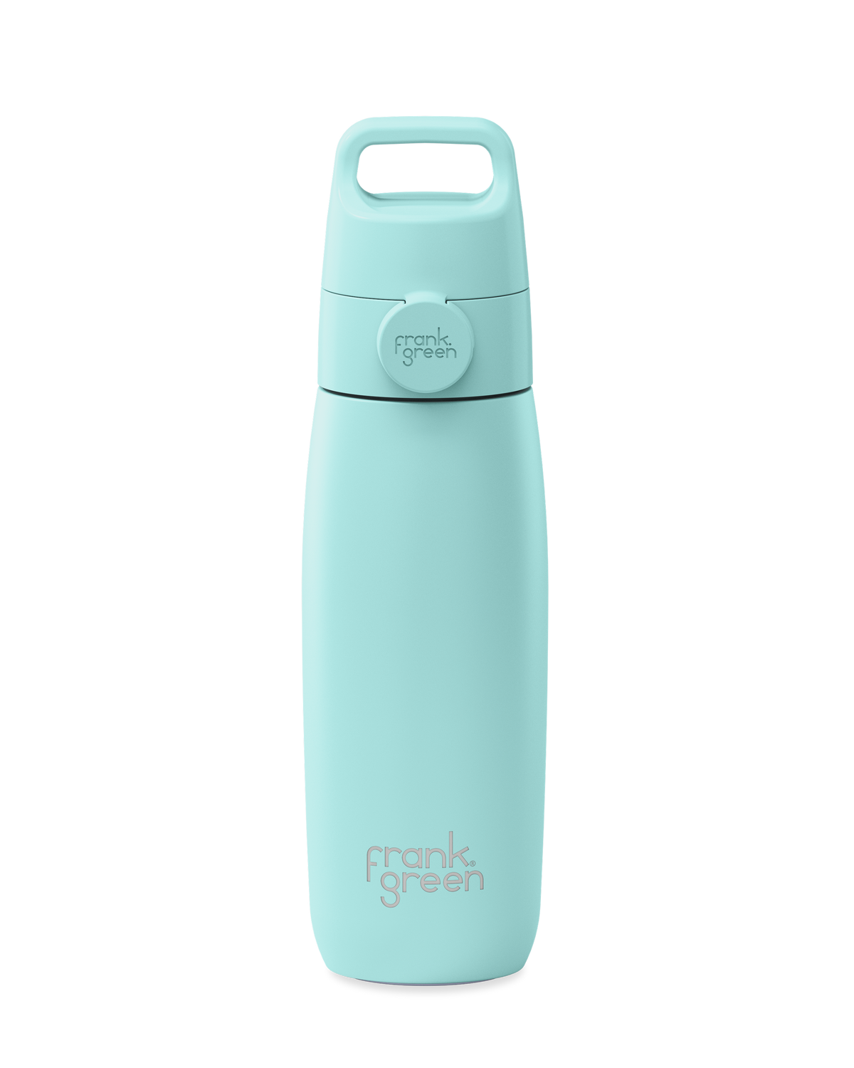 20oz frank green reusable water bottle with a grip handle lid