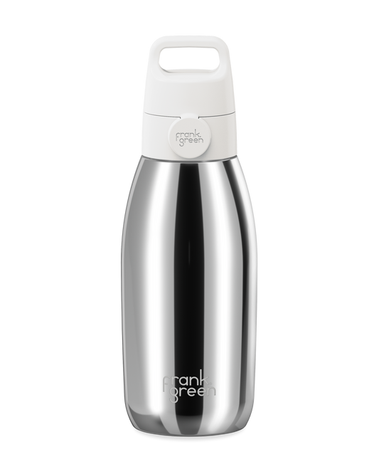 Chrome Silver | 34oz frank green, resuable water bottle