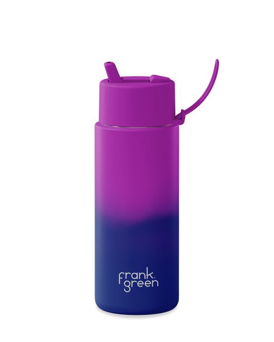 34oz SS Single Wall Bottle Colour Change with Flip Straw Lid