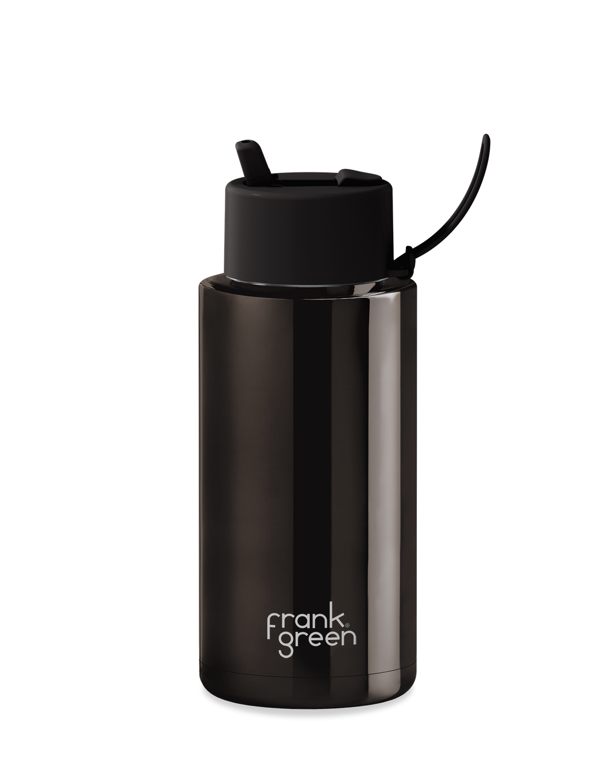 34oz Chrome Bottle with Flip Straw Lid